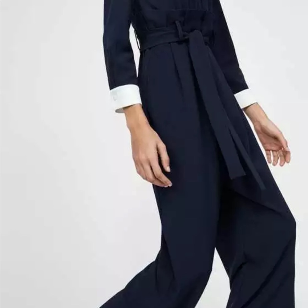 Zara navy blue jumpsuit